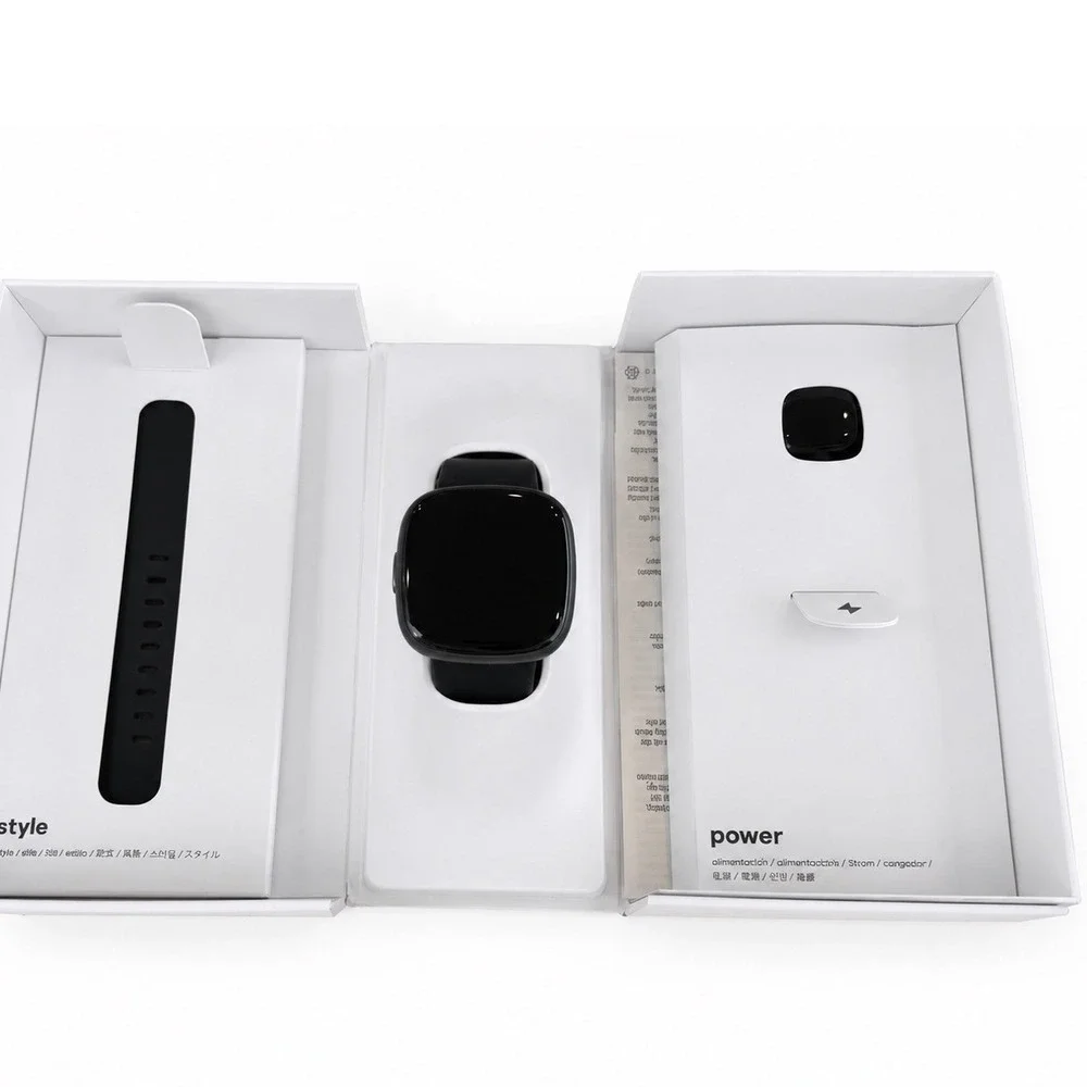 Fitbit Versa 4 Fitness Smartwatch Black Graphite FB523 Open Box